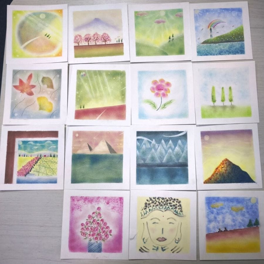 学员粉彩作品 2 · Student pastel artwork 2