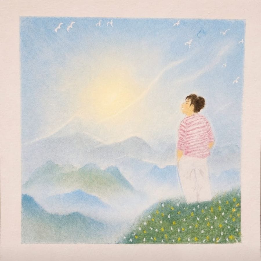 学员粉彩作品 9 · Student pastel artwork 9