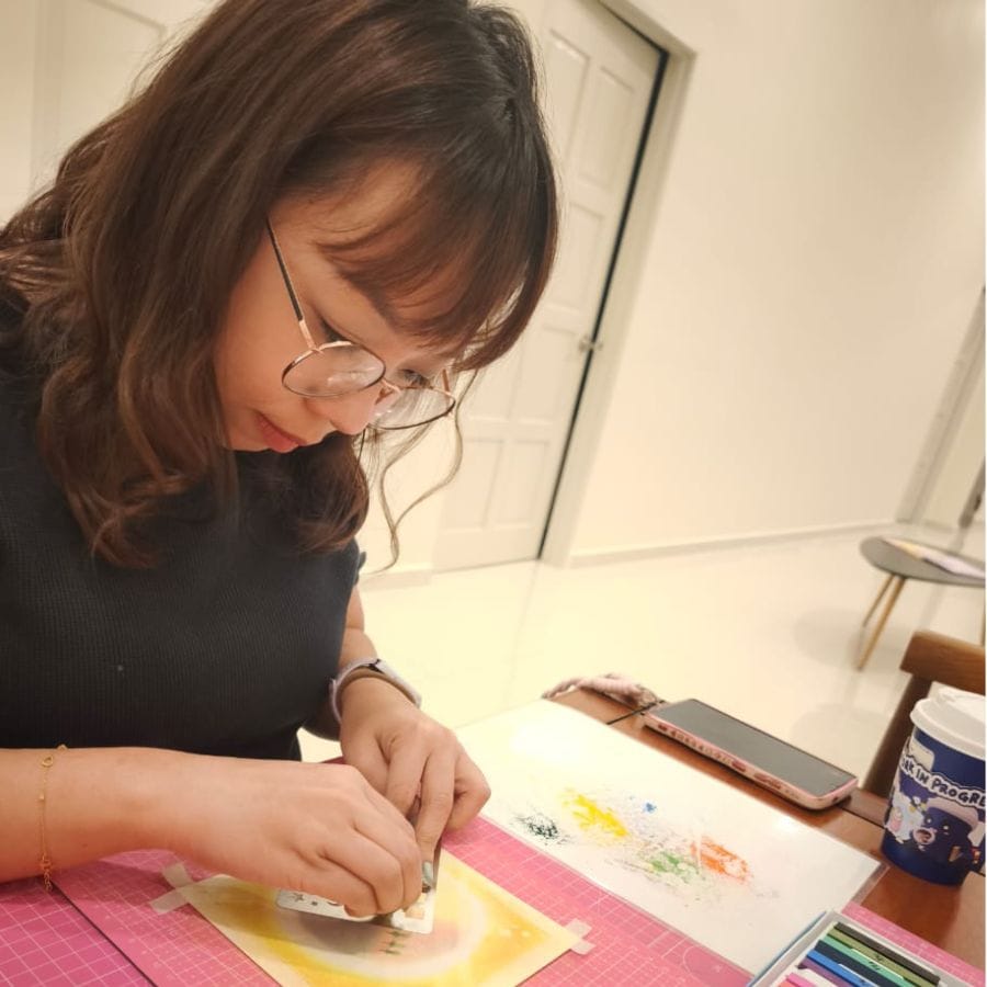 粉彩课堂实况 4 · Pastel art class in session 4